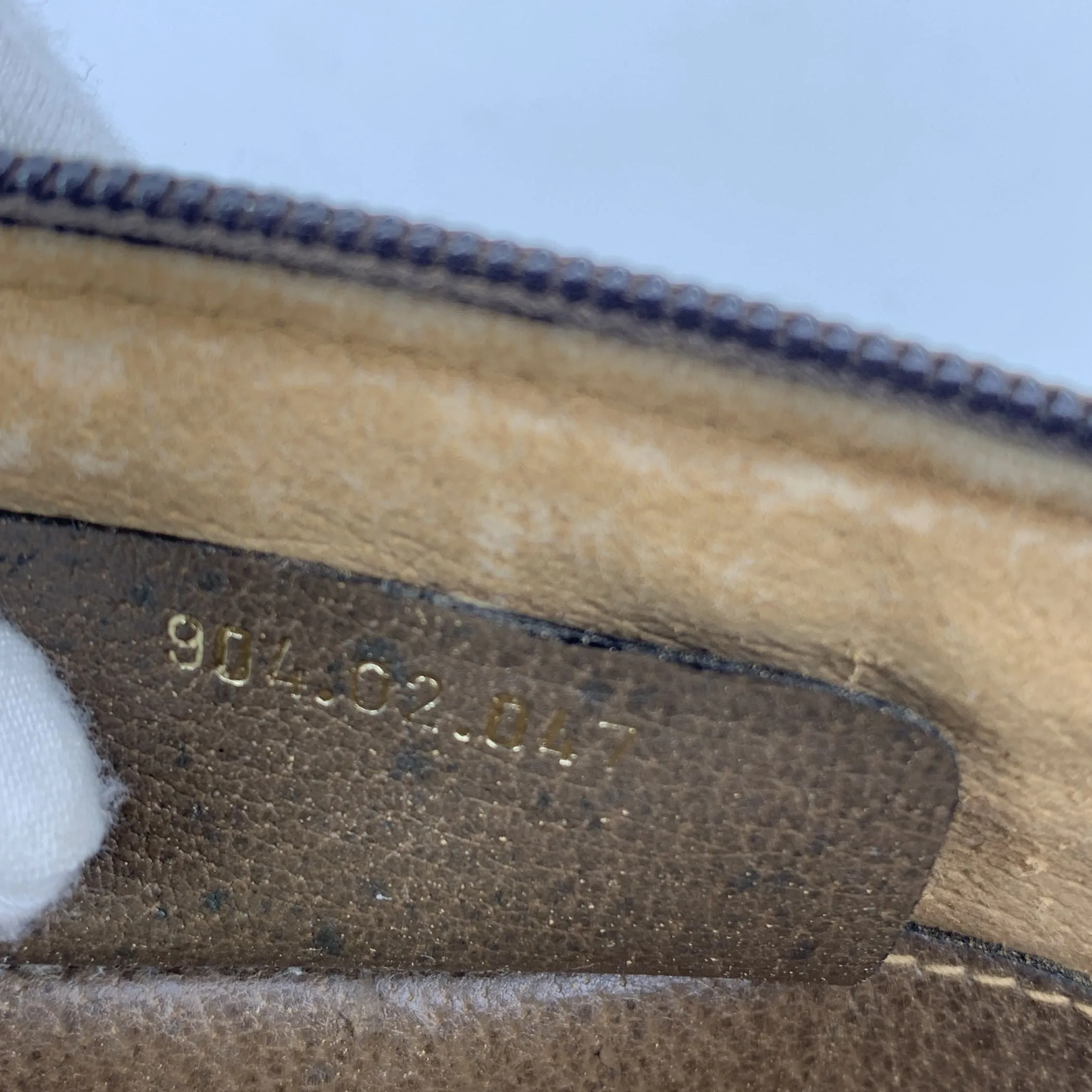 Gucci Vintage Beige Monogram Canvas Small Web Crossbody Bag