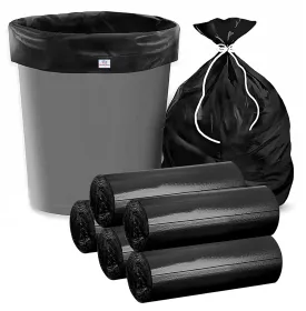 Heart Home Medium 150 Garbage Bags/Dustbin Bags, 19x21 Inches (Black)-HS41HEARTHH24029