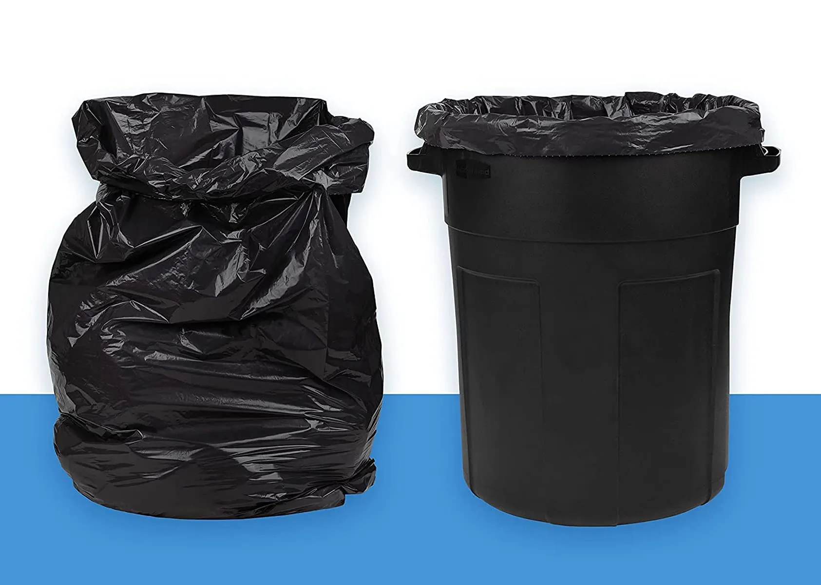 Heart Home Small 180 Garbage Bags/Dustbin Bags, 17x19 Inches (Black)-HS41HEARTHH24011