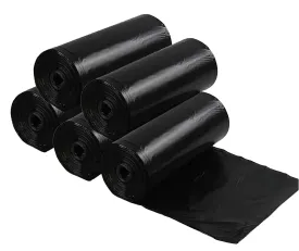 Heart Home (Small) Eco - Friendly Dustbin Bags - (30 Pcs) Leakproof | Odour Free | Strong Garbage Bags - For Trash And Waste - Dustbin Covers For Kitchen And Pantry (19 x 17 Inches) (Black)