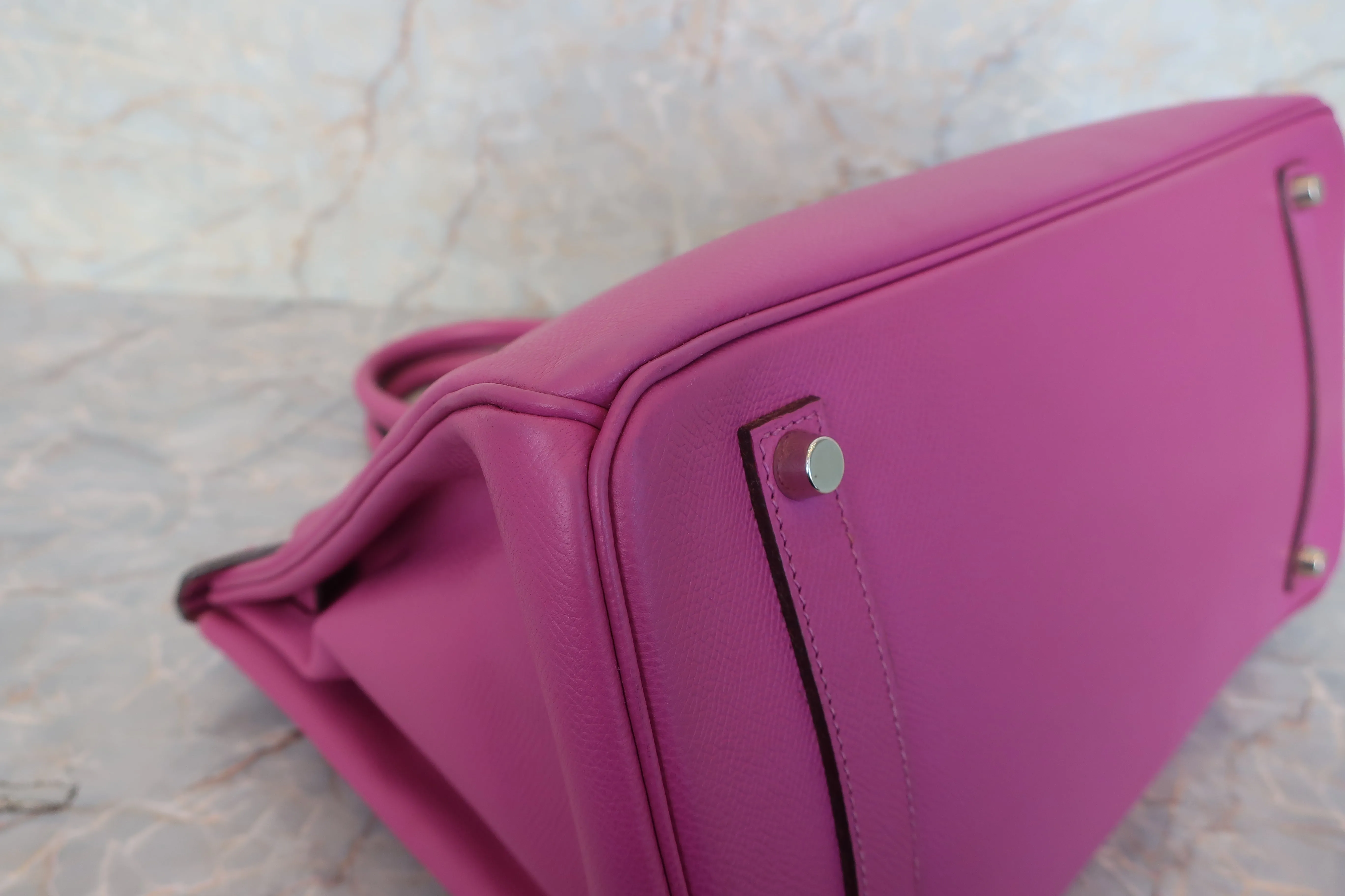 HERMES／エルメス バーキン30 トゴ ローズリップスティック □O刻印 ハンドバッグ 600080043
