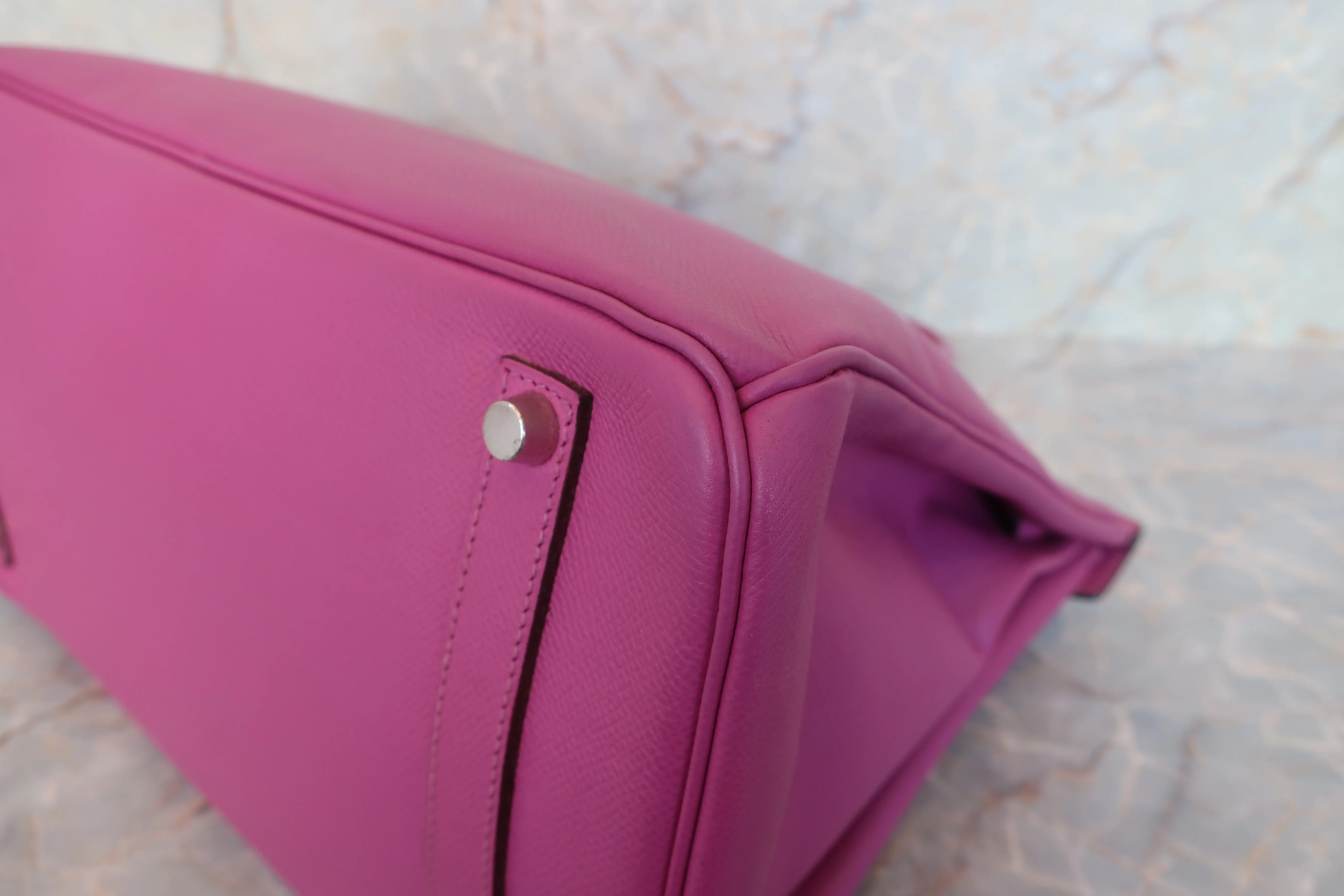 HERMES／エルメス バーキン30 トゴ ローズリップスティック □O刻印 ハンドバッグ 600080043