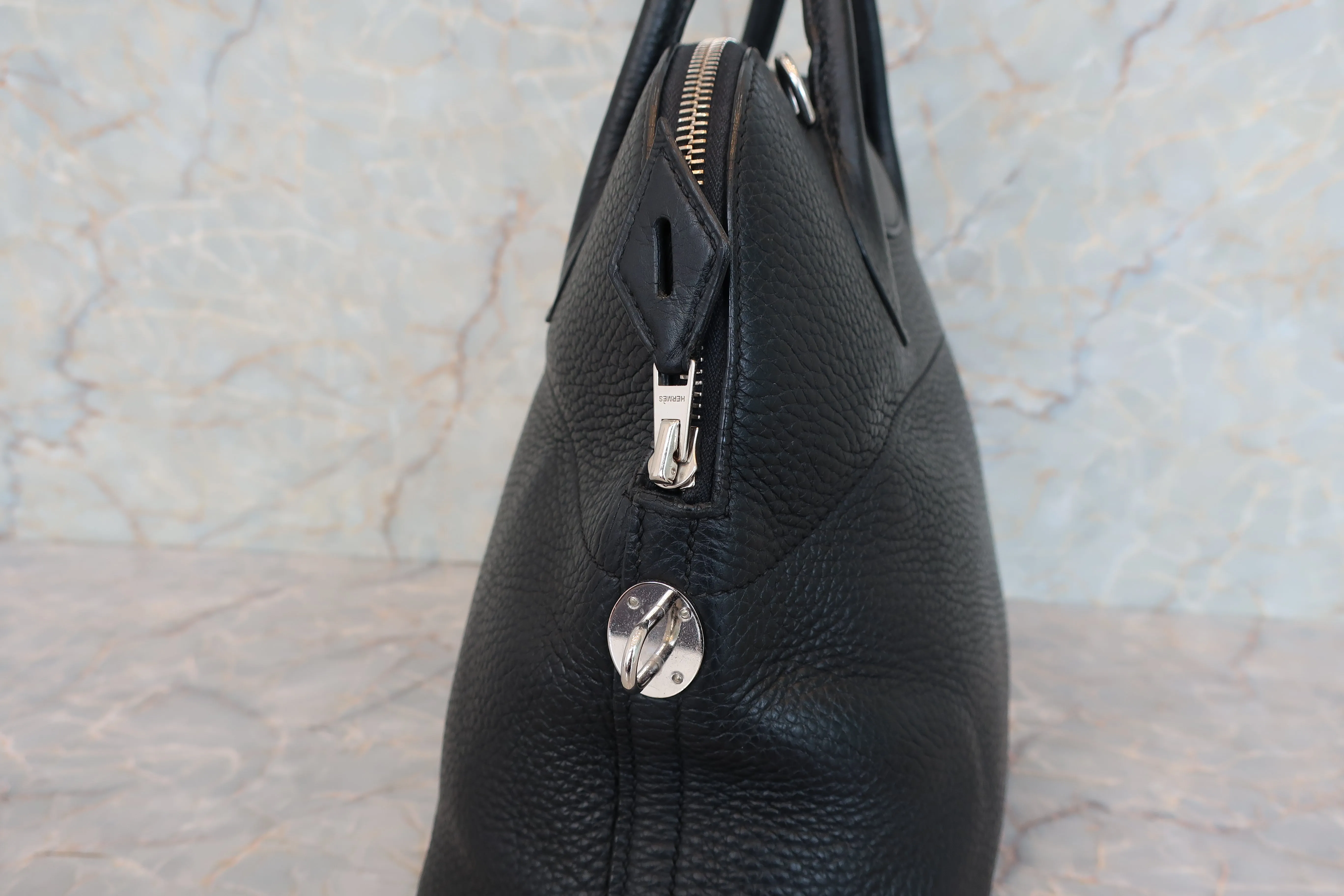 HERMES／エルメス ボリード31 トリヨンクレマンス ブラック □J刻印 ショルダーバッグ 600110207