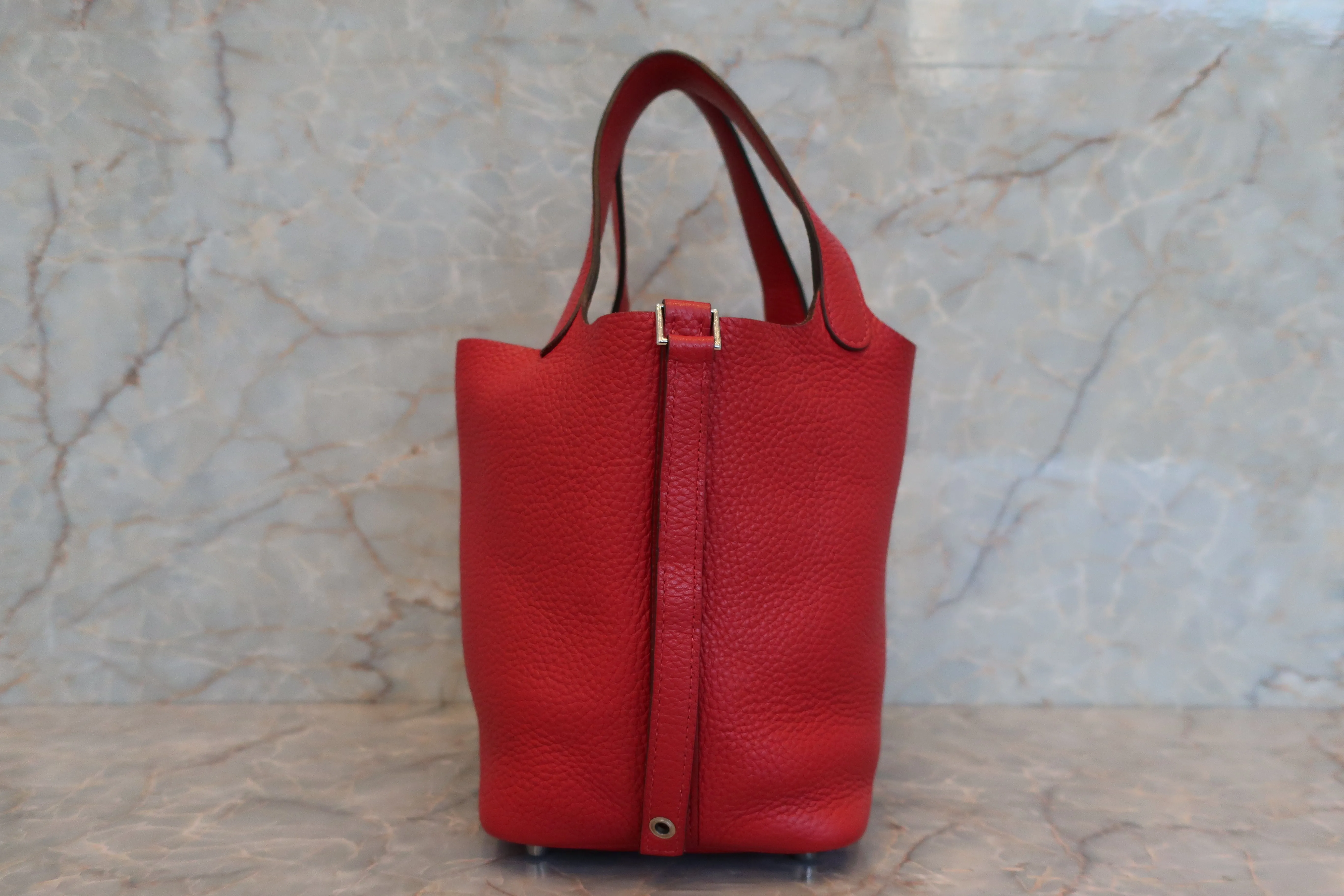 HERMES／エルメス ピコタンロックエクラＰＭ トリヨンクレマンス/ヴォースイフト ナタ/ジョーヌプッサン B刻印 ハンドバッグ 600090117