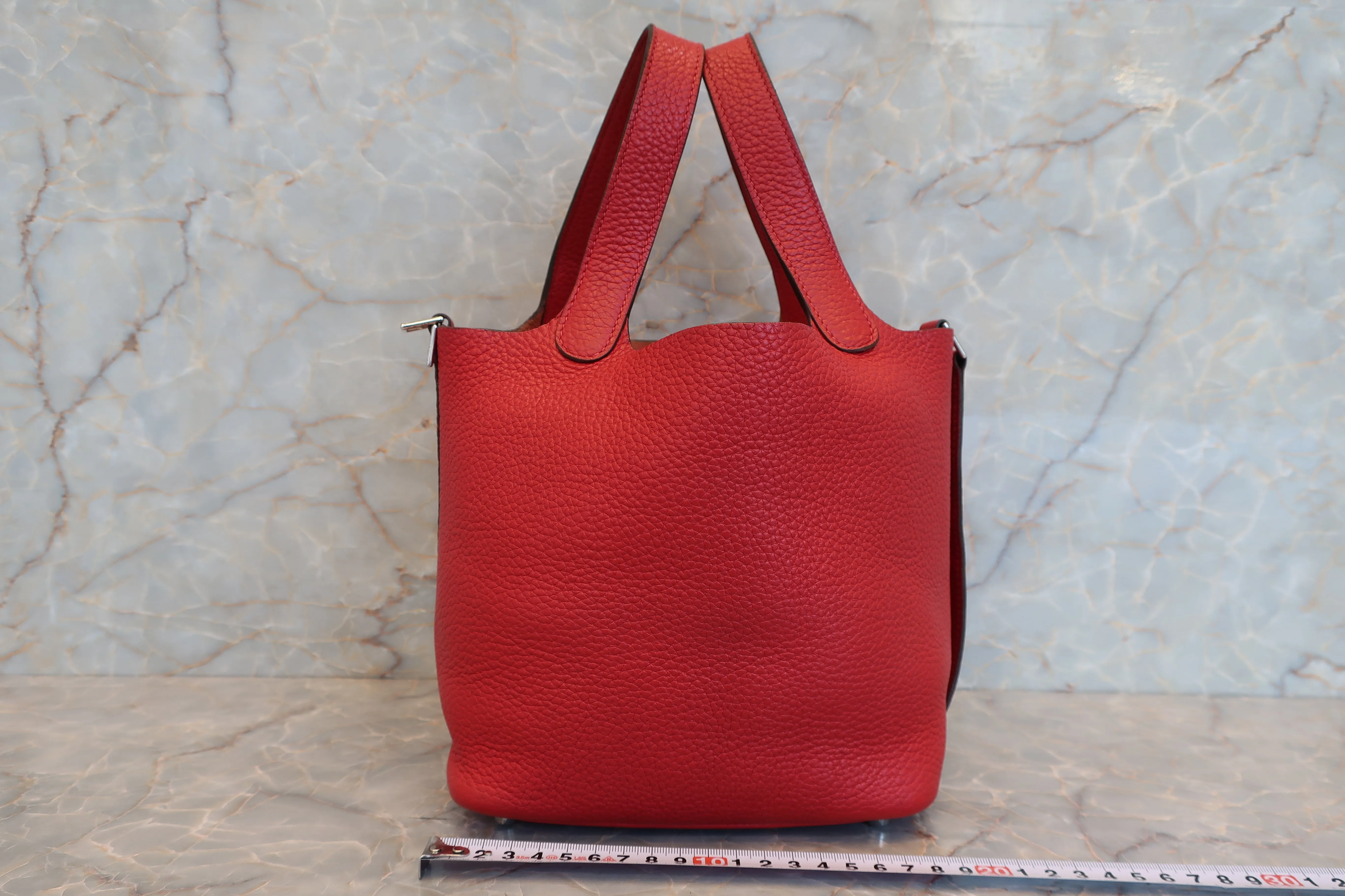 HERMES／エルメス ピコタンロックエクラＰＭ トリヨンクレマンス/ヴォースイフト ナタ/ジョーヌプッサン B刻印 ハンドバッグ 600090117
