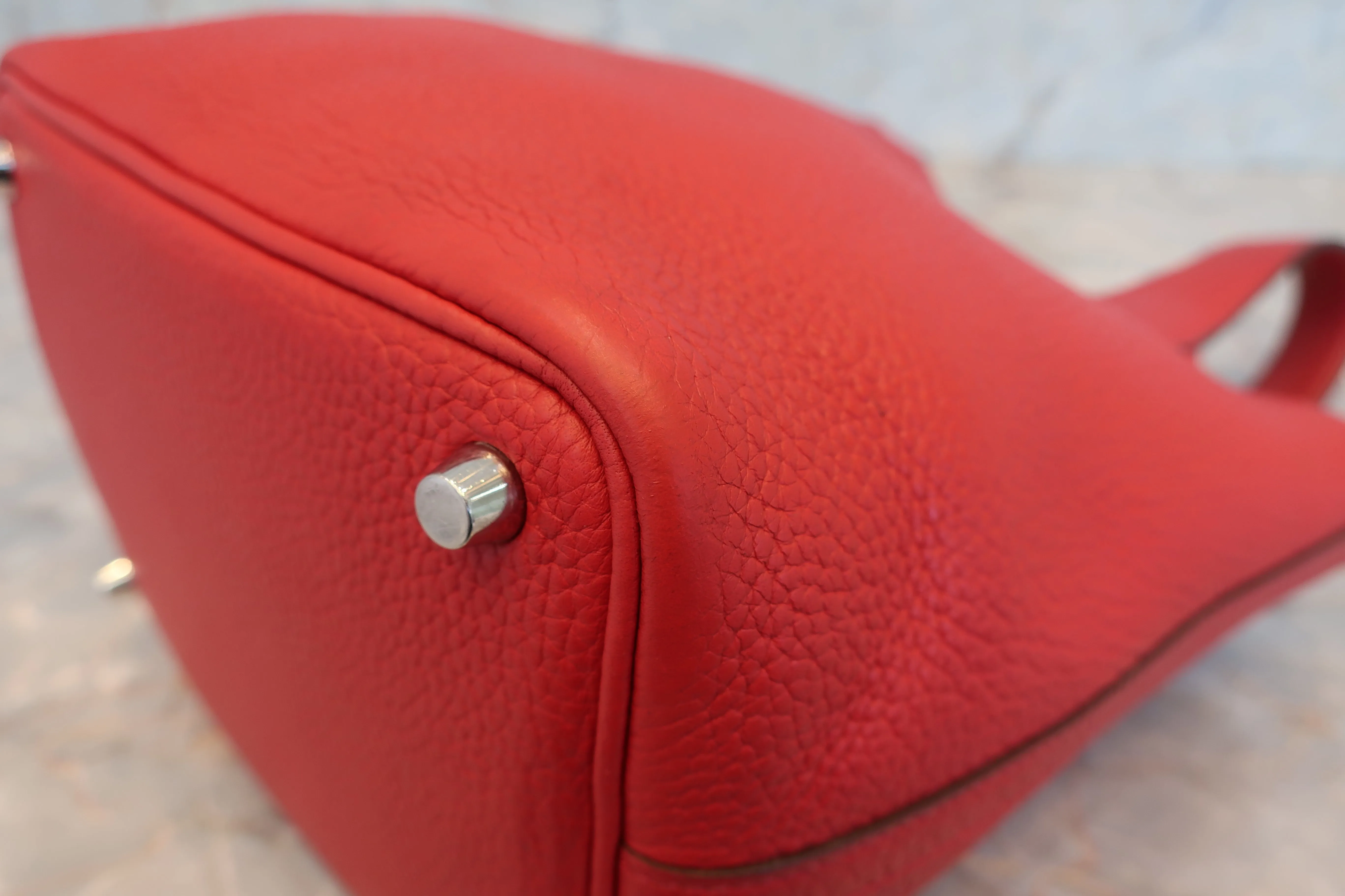 HERMES／エルメス ピコタンロックエクラＰＭ トリヨンクレマンス/ヴォースイフト ナタ/ジョーヌプッサン B刻印 ハンドバッグ 600090117