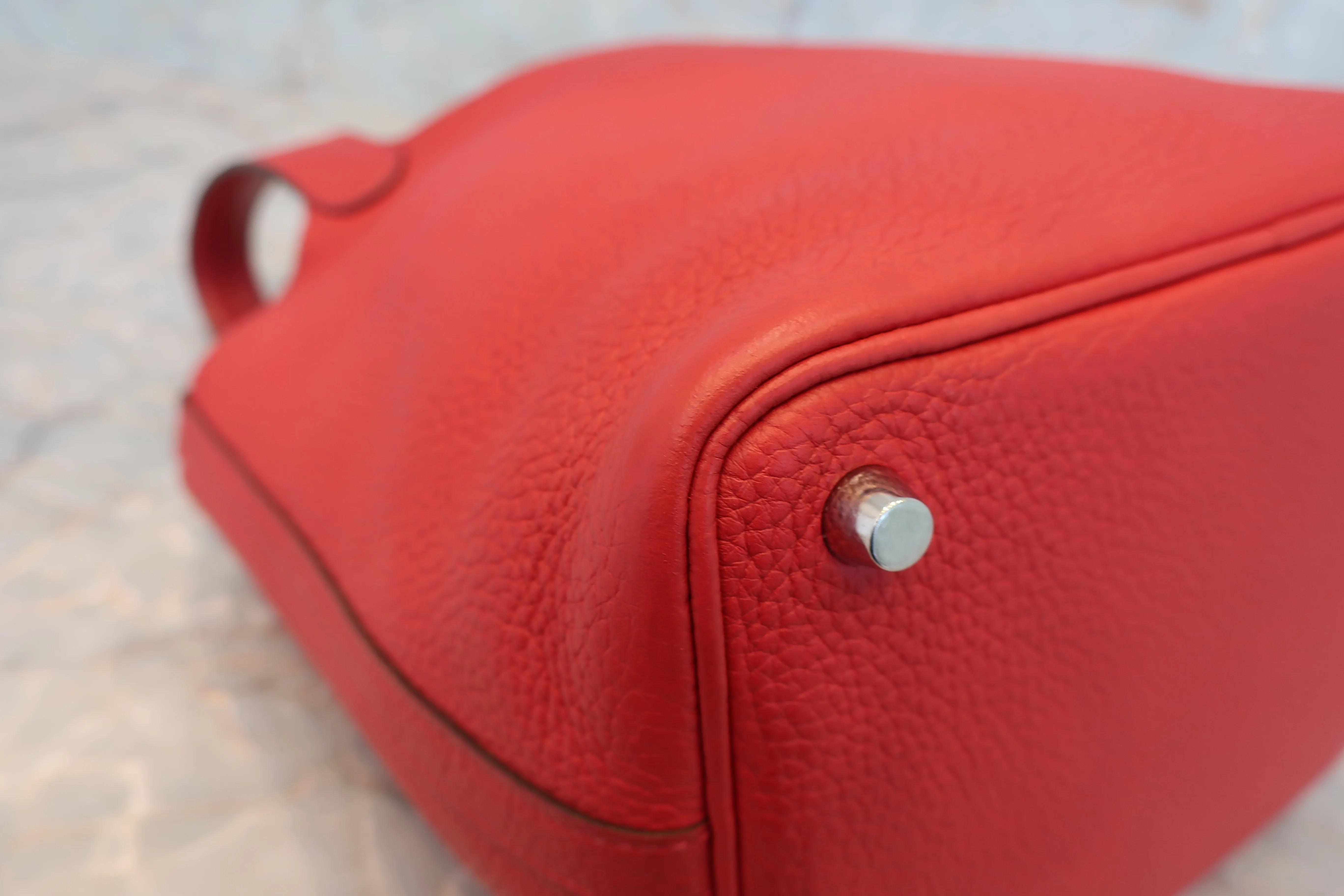HERMES／エルメス ピコタンロックエクラＰＭ トリヨンクレマンス/ヴォースイフト ナタ/ジョーヌプッサン B刻印 ハンドバッグ 600090117