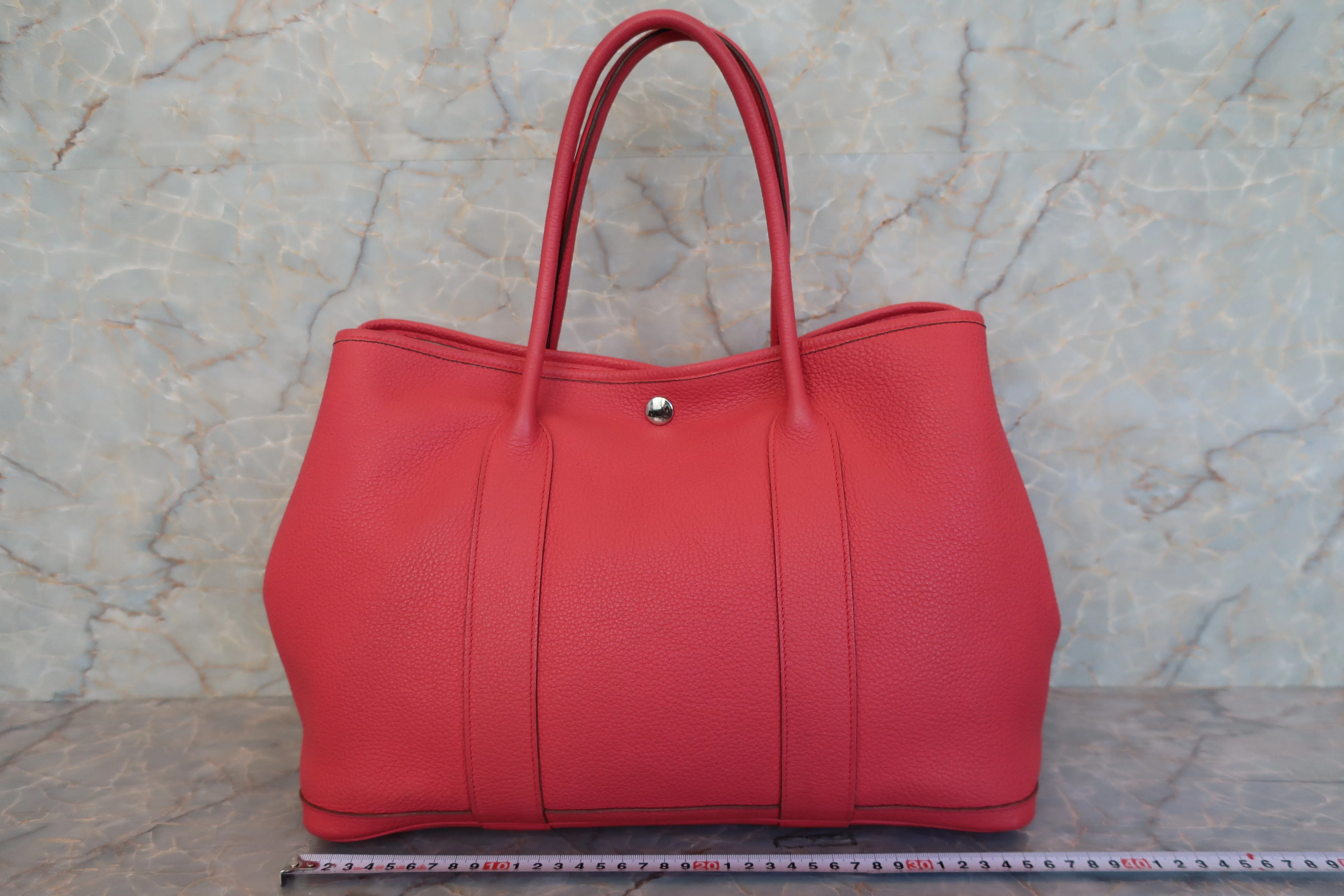 HERMES／エルメス ガーデンパーティPM ネゴンダ ブーゲンビリア □O刻印 トートバッグ 600120134