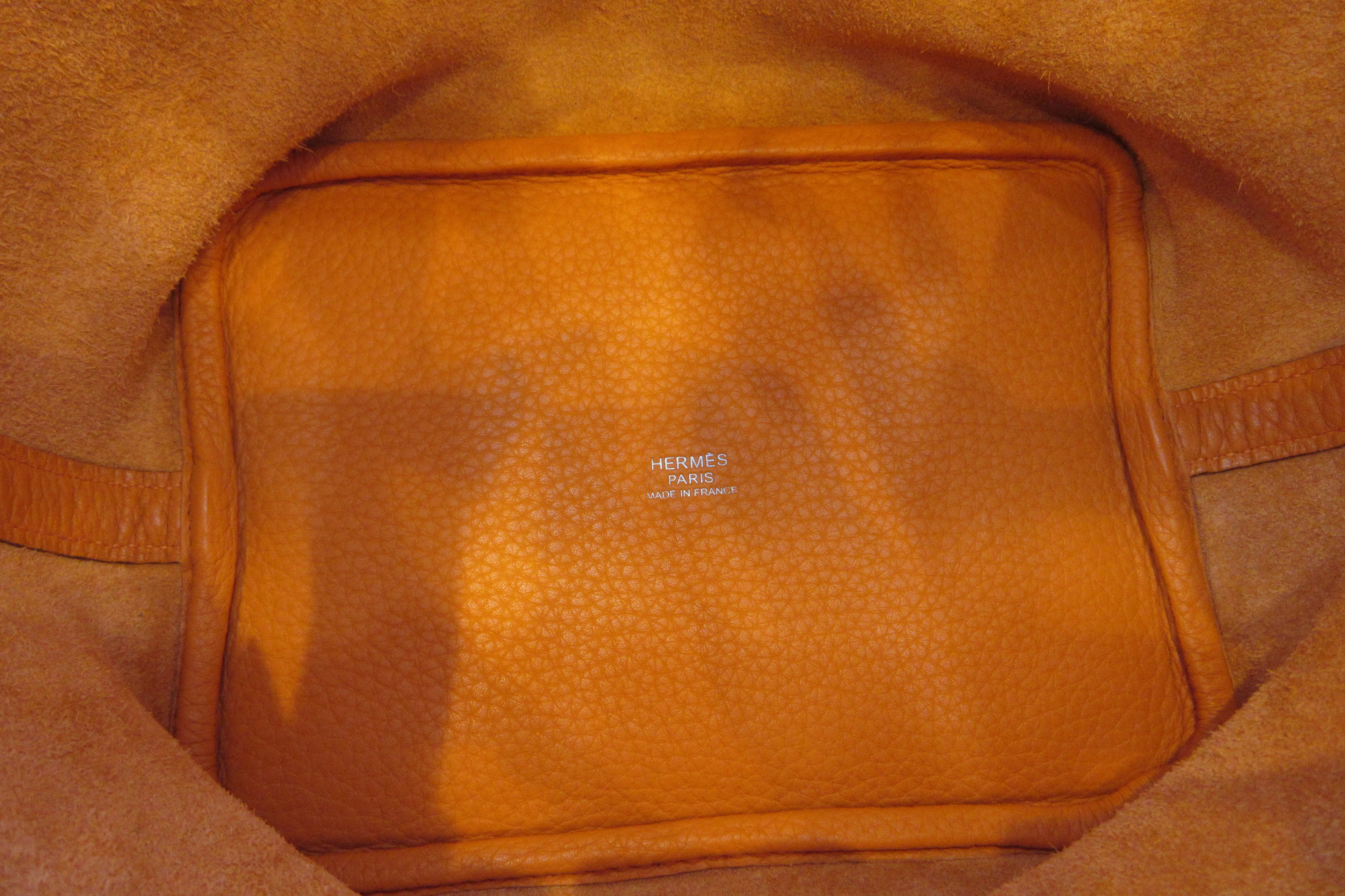 HERMES／エルメス ピコタンロックマイクロ（ミクロ） ラッキーデイジー ヴォースイフト チャイ/ピンク/ホワイト U刻印 ハンドバッグ 600080061
