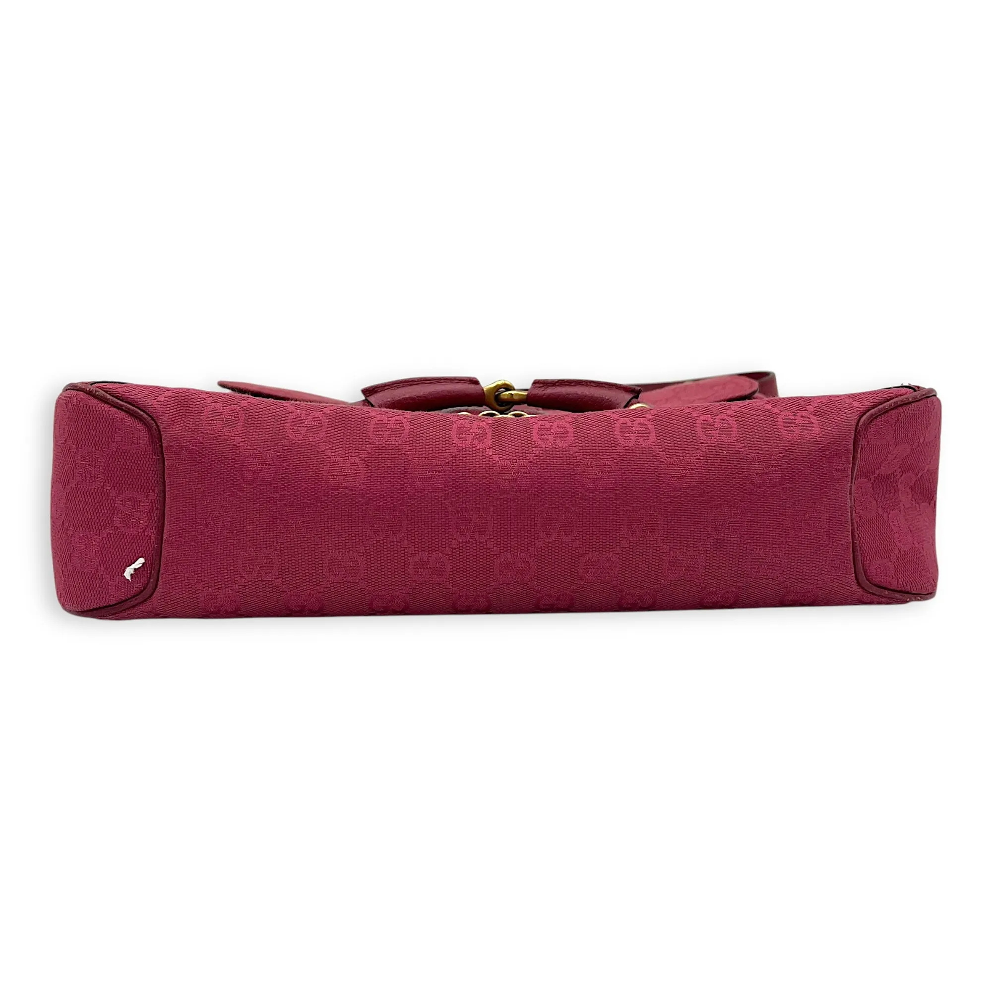 Horsebit 1955 Shoulder Bag Pink in Canvas, Gold hardware