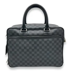 ICare Black Messenger in Damier Graphite, Silver hardware