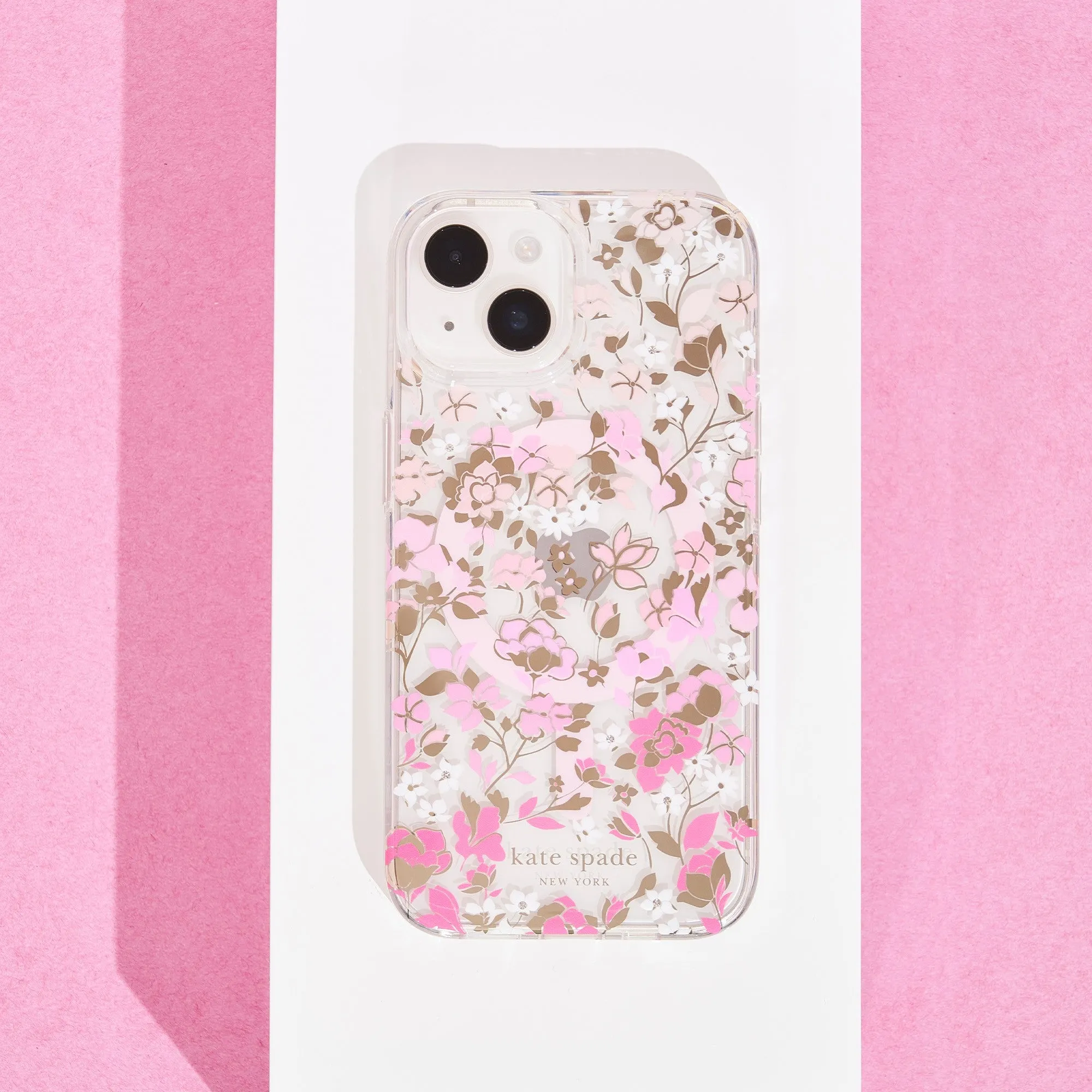 iPhone 15 Plus/14 Plus Kate Spade Protective Hardshell MagSafe Case - Flowerbed - 15-12019