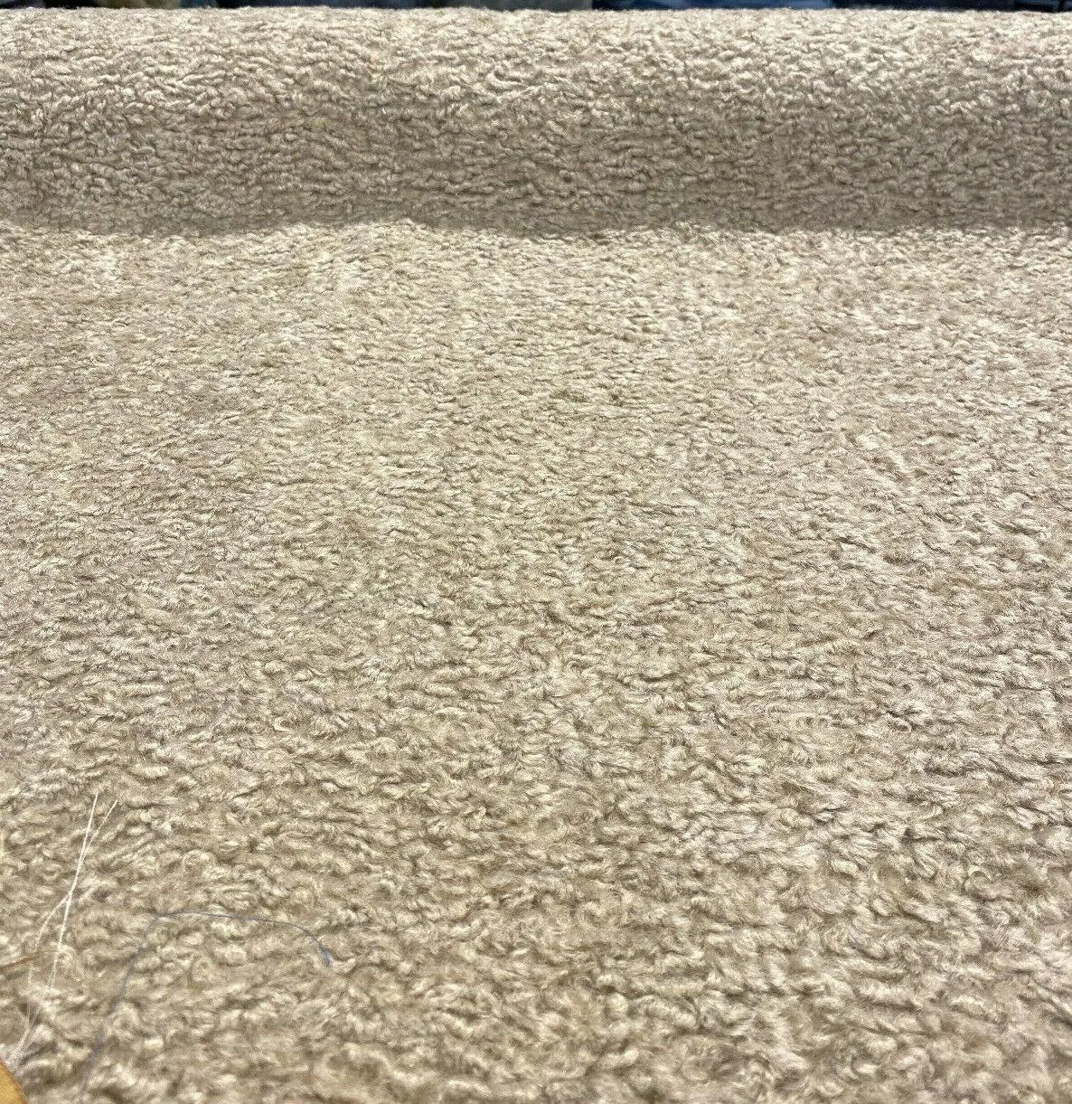 Italian Faux Sheepskin Toast Upholstery Fabric By The Yard