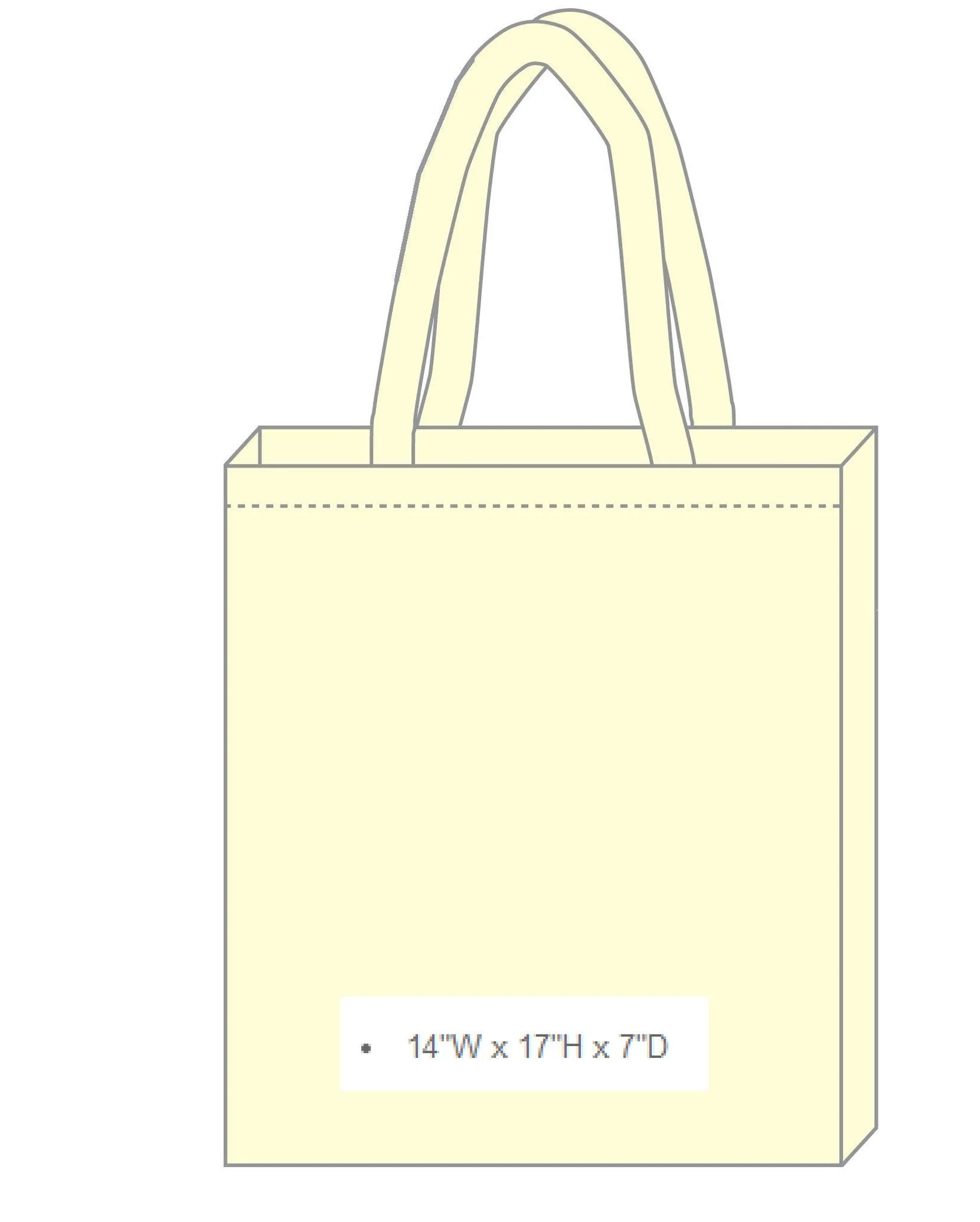Jumbo Size Heavy Canvas Wide Shopper Tote Bag - TF254