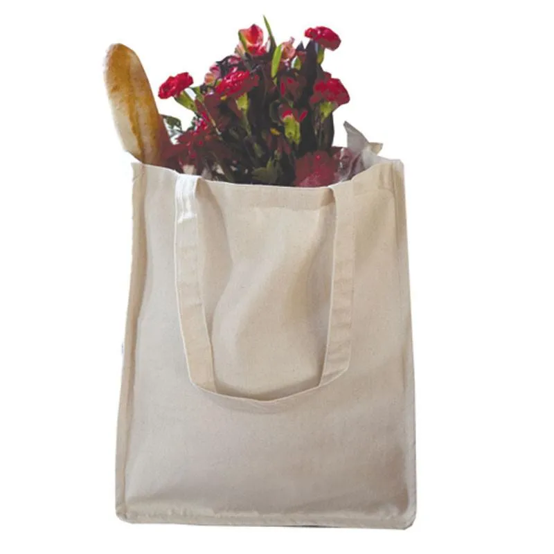 Jumbo Size Heavy Canvas Wide Shopper Tote Bag - TF254
