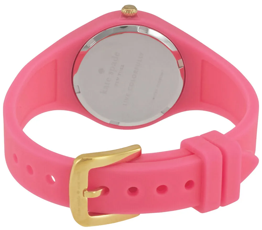 Kate Spade 1YRU0608 Rumsey Pink Dial Pink Silicone Strap Women's Watch