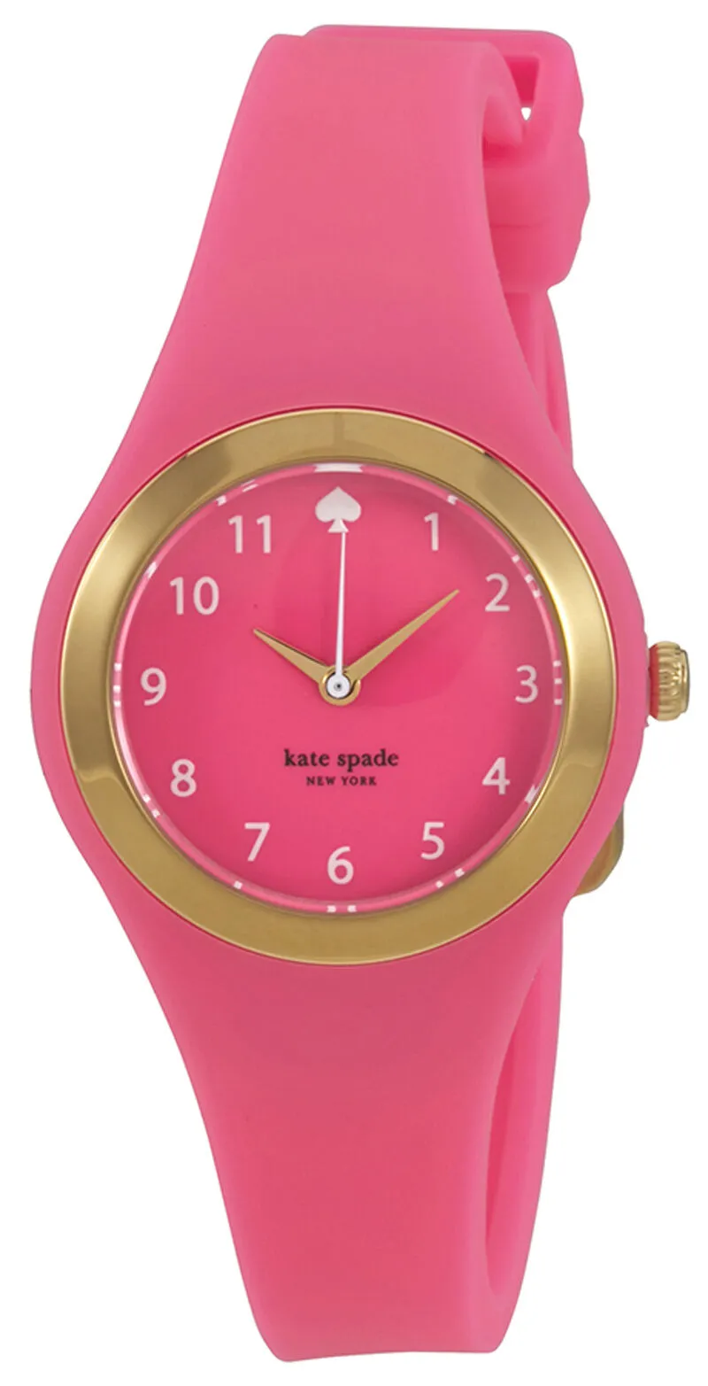 Kate Spade 1YRU0608 Rumsey Pink Dial Pink Silicone Strap Women's Watch