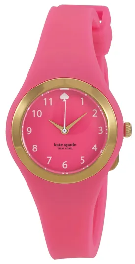 Kate Spade 1YRU0608 Rumsey Pink Dial Pink Silicone Strap Women's Watch