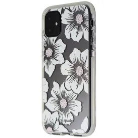 Kate Spade Defensive Hardshell Case for Apple iPhone 11 - White Hollyhock/Clear
