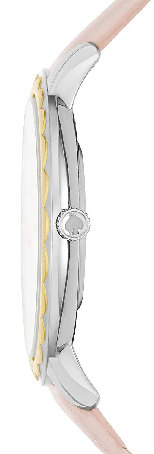 Kate Spade KSW1507 Metro White Dial Beige Leather Strap Women's Watch