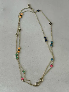 Kate Spade Long Bow/Spade Necklace