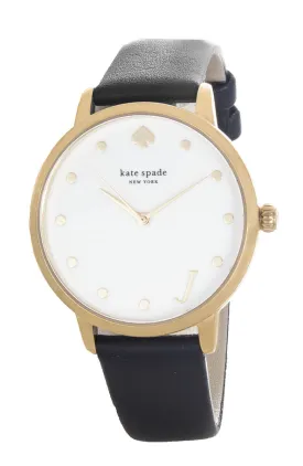 Kate Spade New York Metro Monogram J Leather Strap Women's Watch KSW9009J