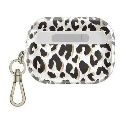 Kate Spade New York Protective AirPods Pro Case - City Leopard Black/Gold Foil/Clear