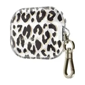 Kate Spade New York Protective AirPods Pro Case - City Leopard Black/Gold Foil/Clear