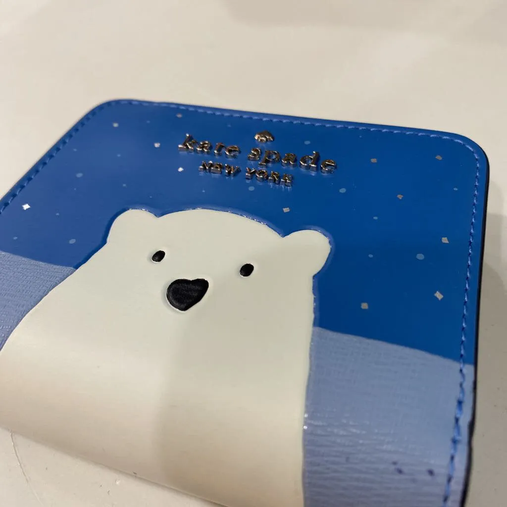 Kate Spade polar bear small wallet NWT