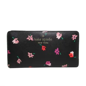 Kate spade WLR00605-098 PVC stacy flower floral pattern large slim bifold wallet medium wallet