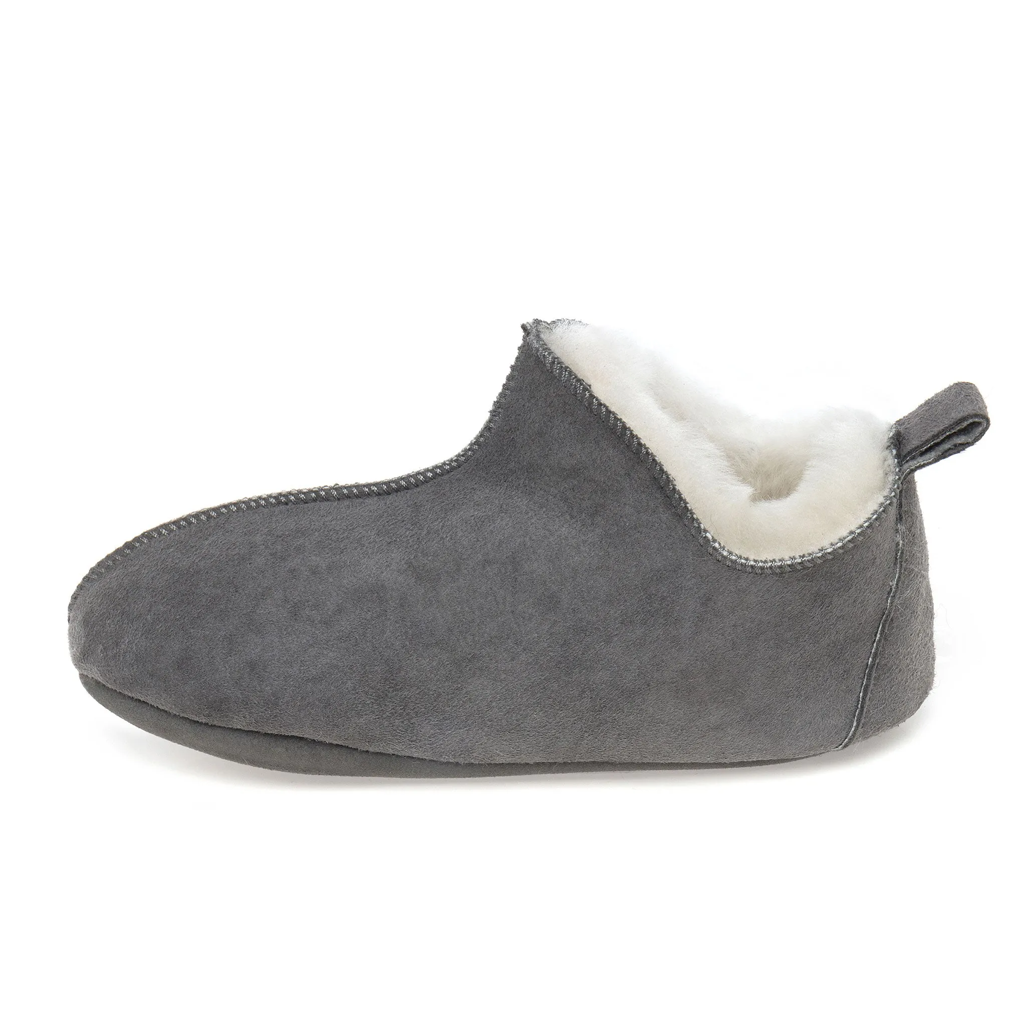 Kids Berit Sheepskin Slippers - Grey