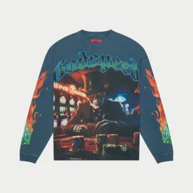 Lifes A Gamble LS T-shirt (Blue Wash) - GLAGLSTEE