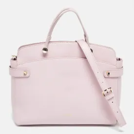 Light Pink Leather Agata Satchel