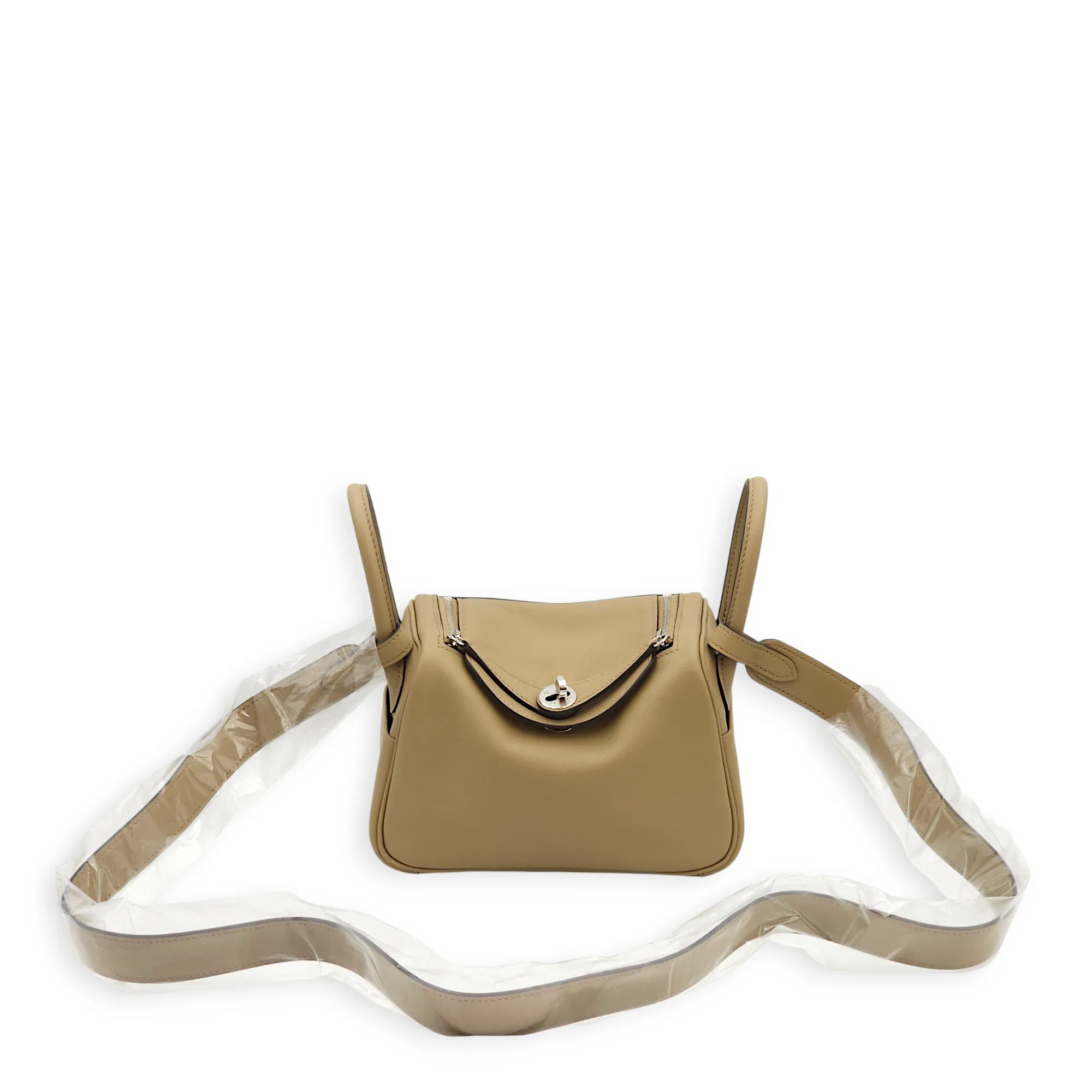 Lindy Mini Beige Marfa in Swift, Palladium hardware