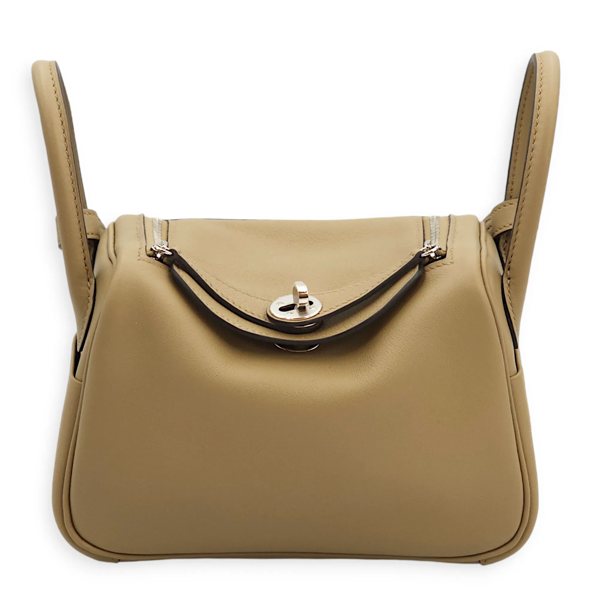 Lindy Mini Beige Marfa in Swift, Palladium hardware