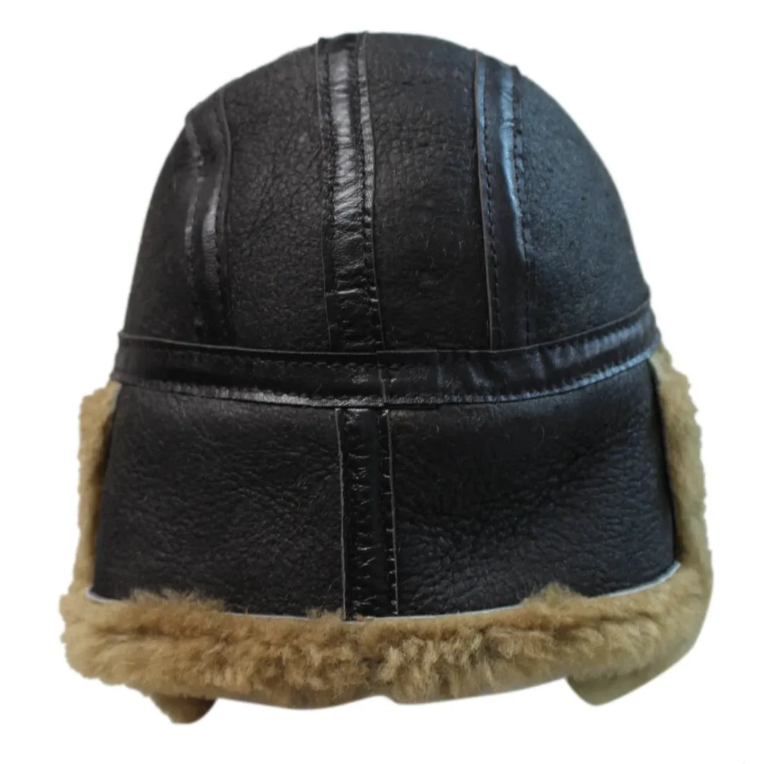 Men's Sheepskin Pilot Aviator Trapper Hat