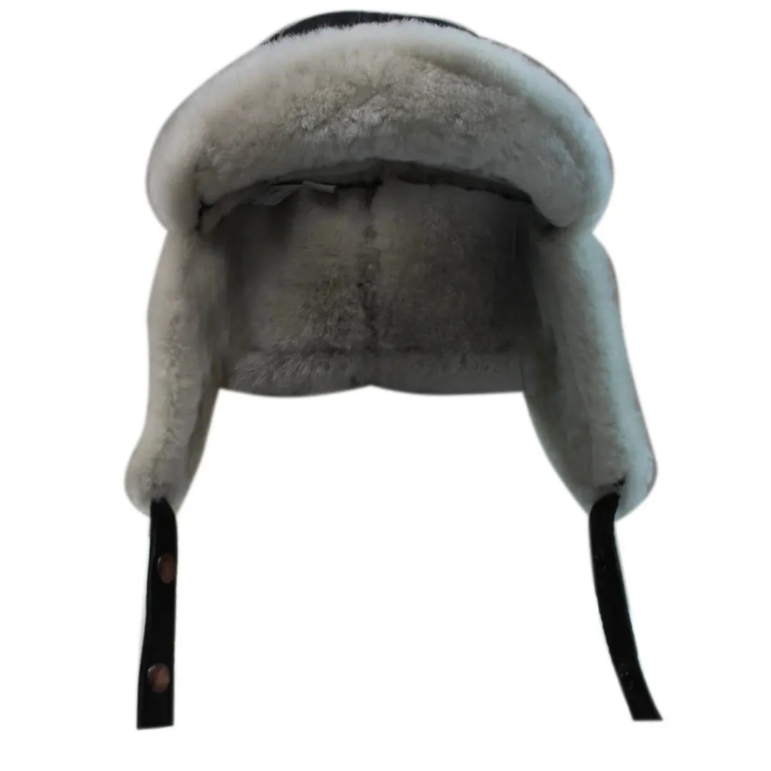 Men's Sheepskin Pilot Aviator Trapper Hat