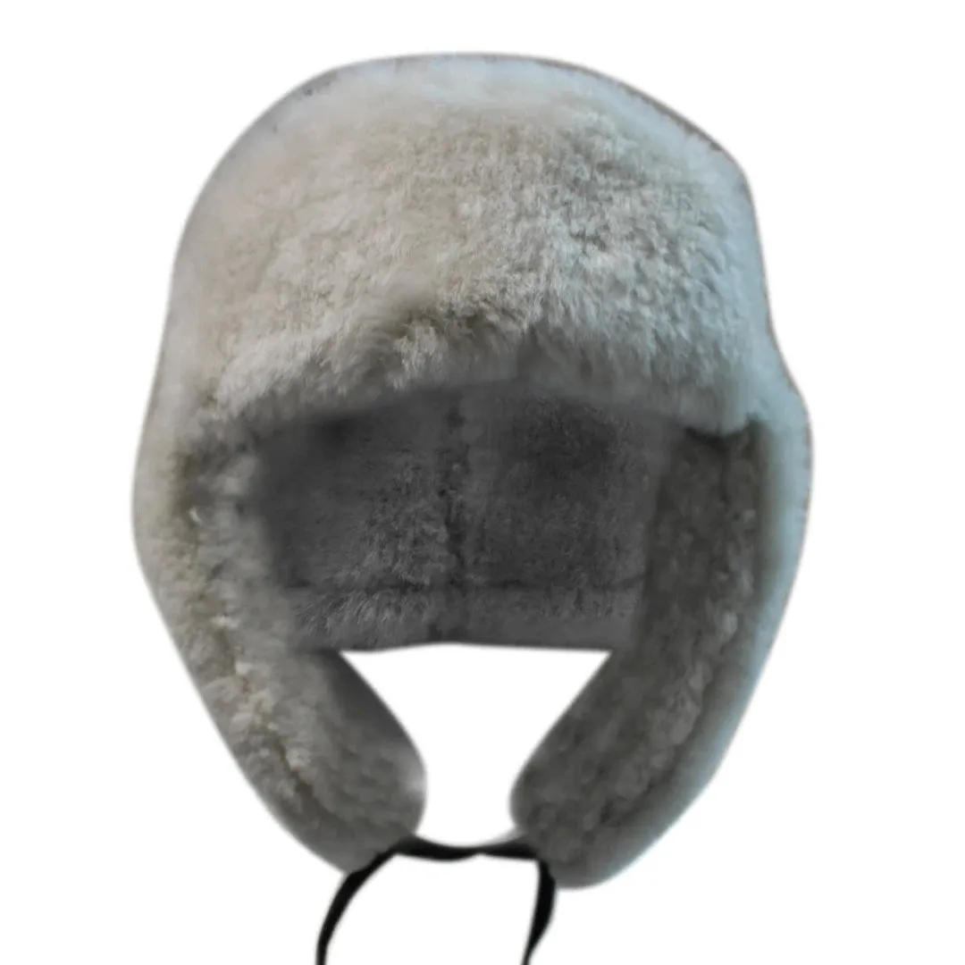 Men's Sheepskin Pilot Aviator Trapper Hat