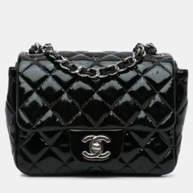 Mini Square Classic Patent Single Flap Bag