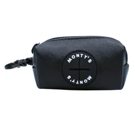 Monty's Bags - Vegan "Leather" Poop Bag Dispenser   15 Compostable Bags