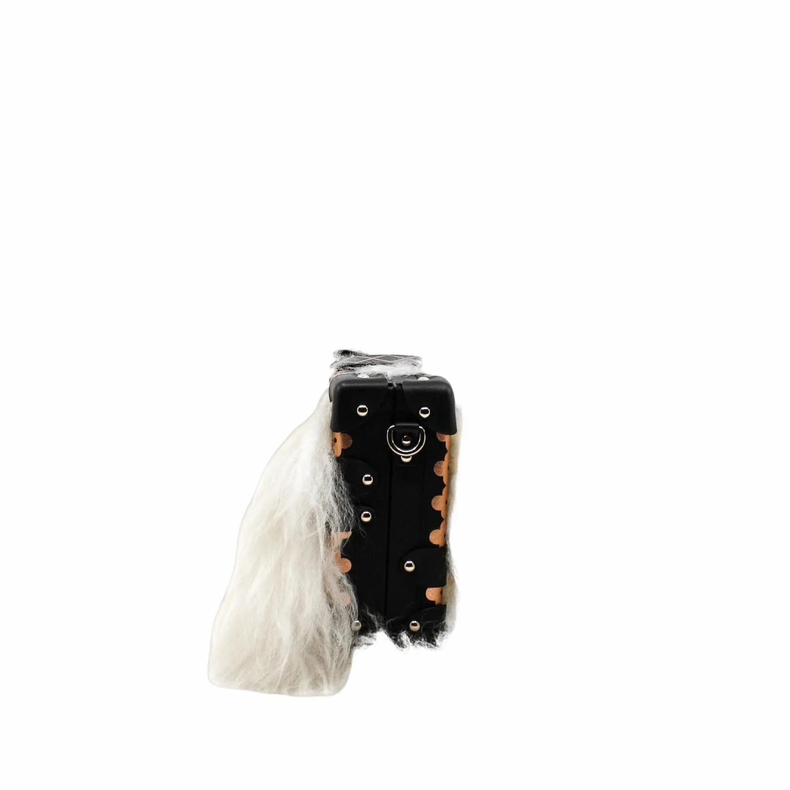 petite malle white fur phw