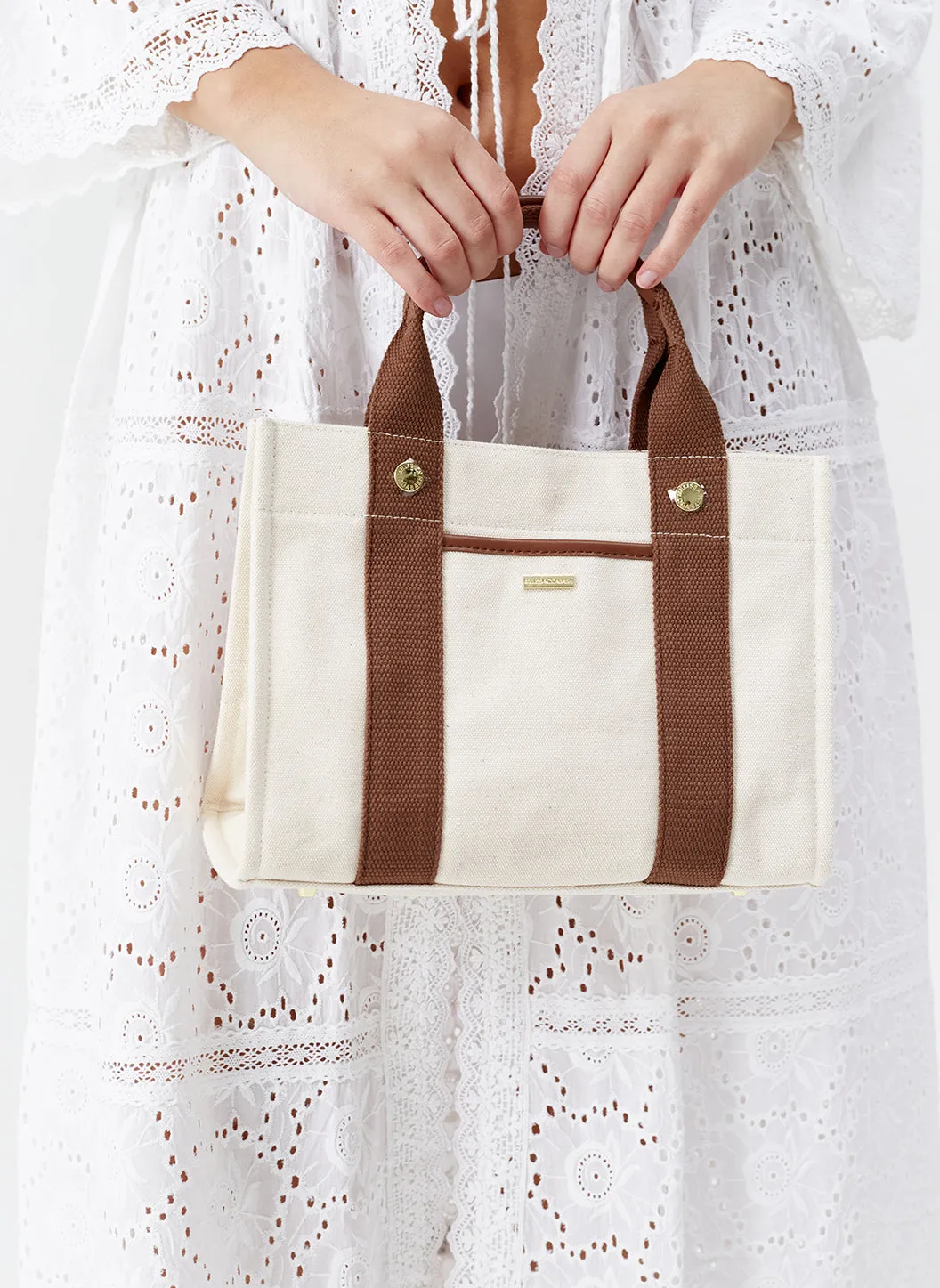 Rhodes Beige Brown Tote