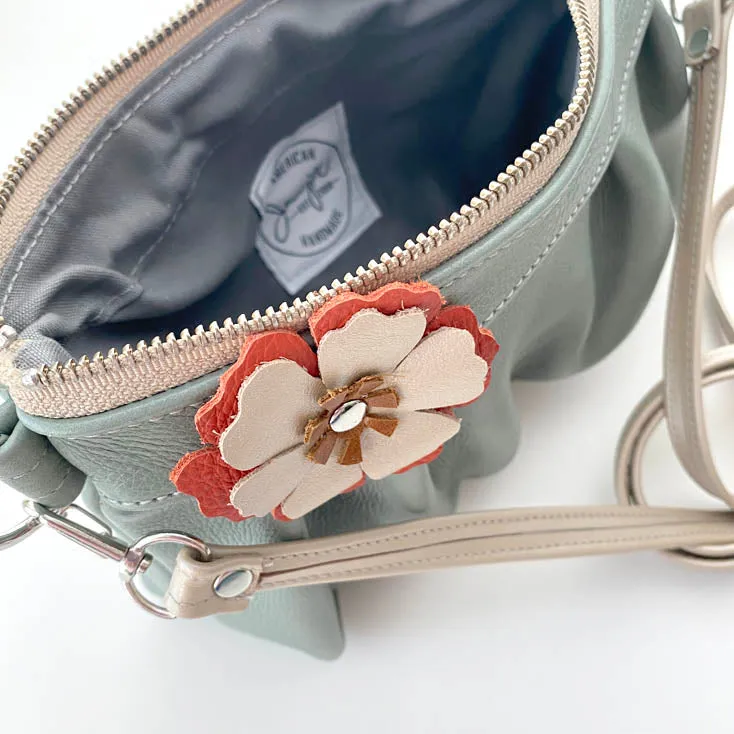 Ruche Clutch in Ocean Mint   Blossom