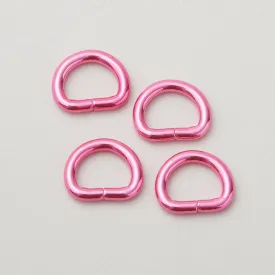 Sallie Tomato Tula Pink 1/2" D Ring - Set of Four Pink
