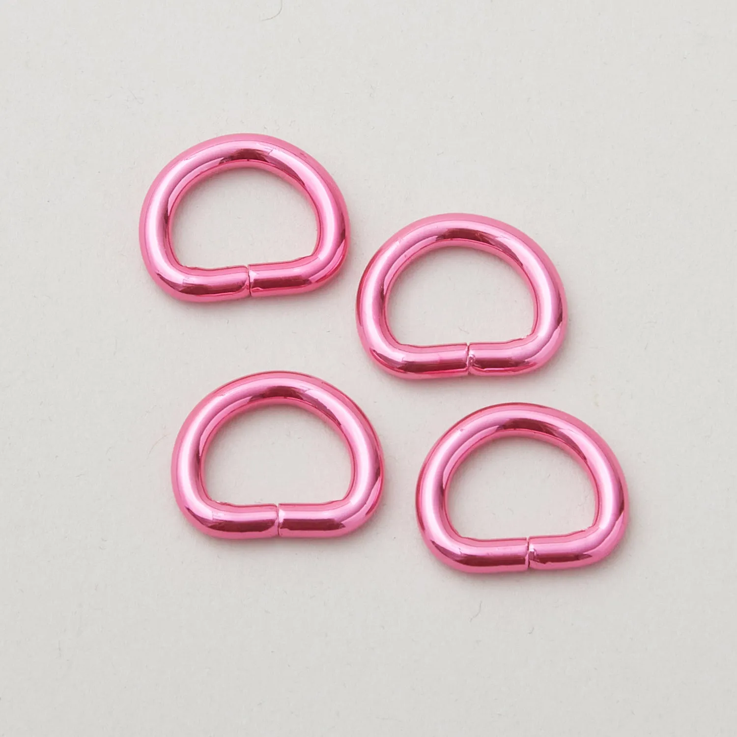 Sallie Tomato Tula Pink 1/2" D Ring - Set of Four Pink