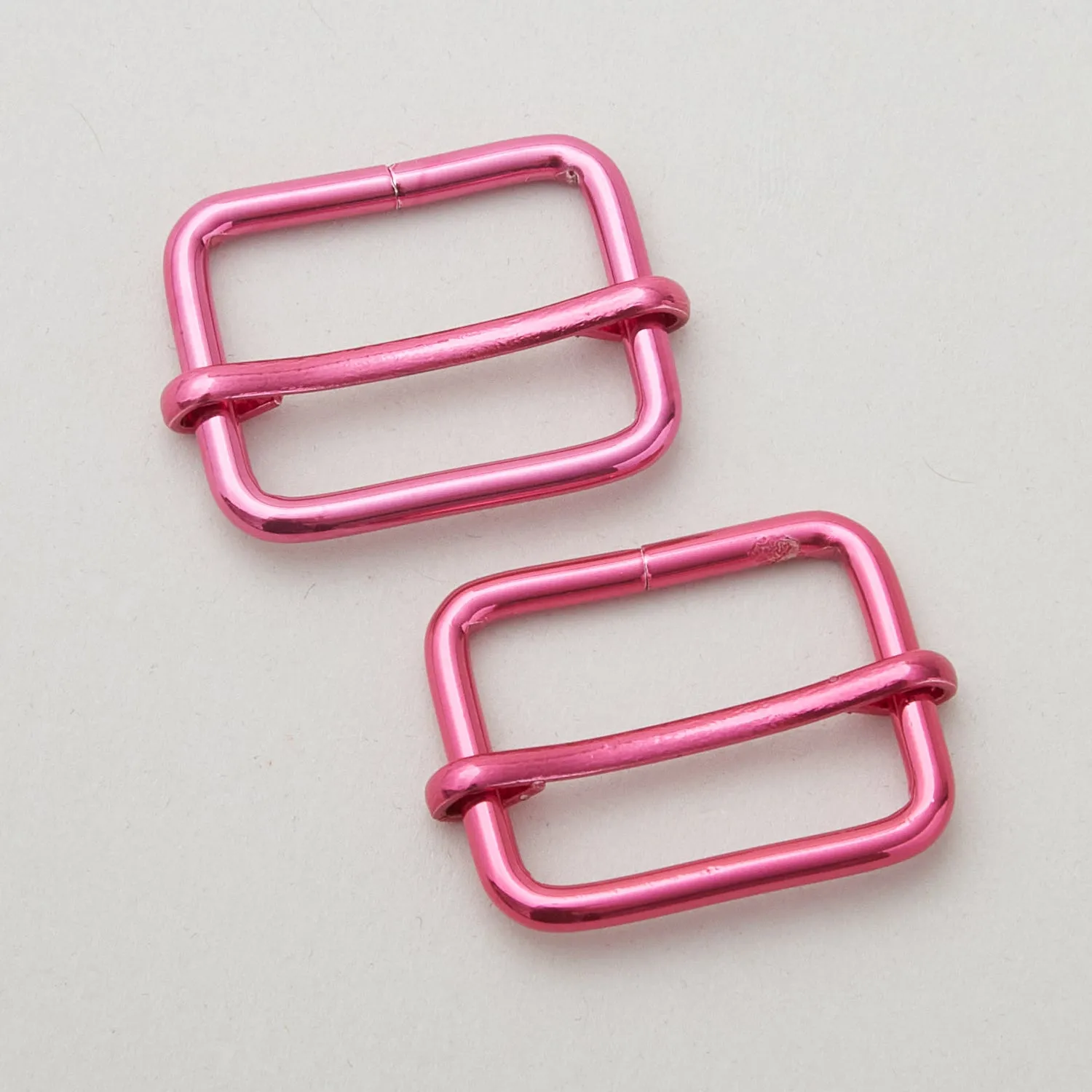 Sallie Tomato Tula Pink 1" Slider Buckle - Set of Two Pink