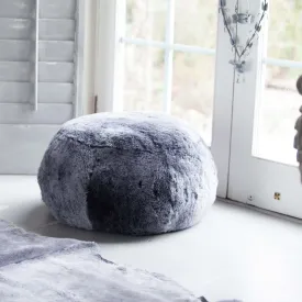 Sheepskin Pouffe in Graphite