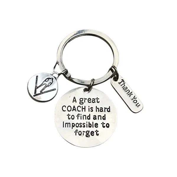 Ski Coach Keychain, Great Coach is Hard to Find Coach Keychain