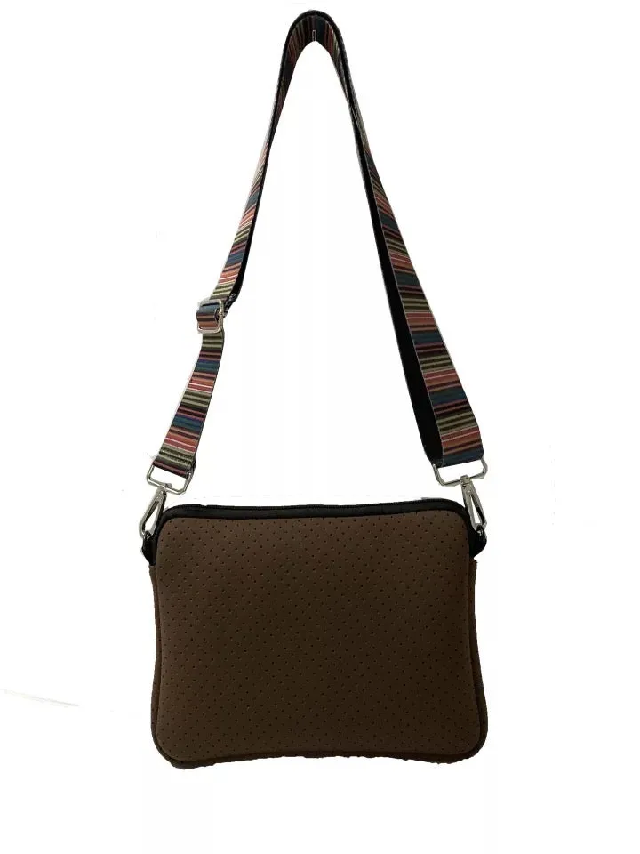 Small Neoprene Crossbody with Strap - Assorted Solid Colors