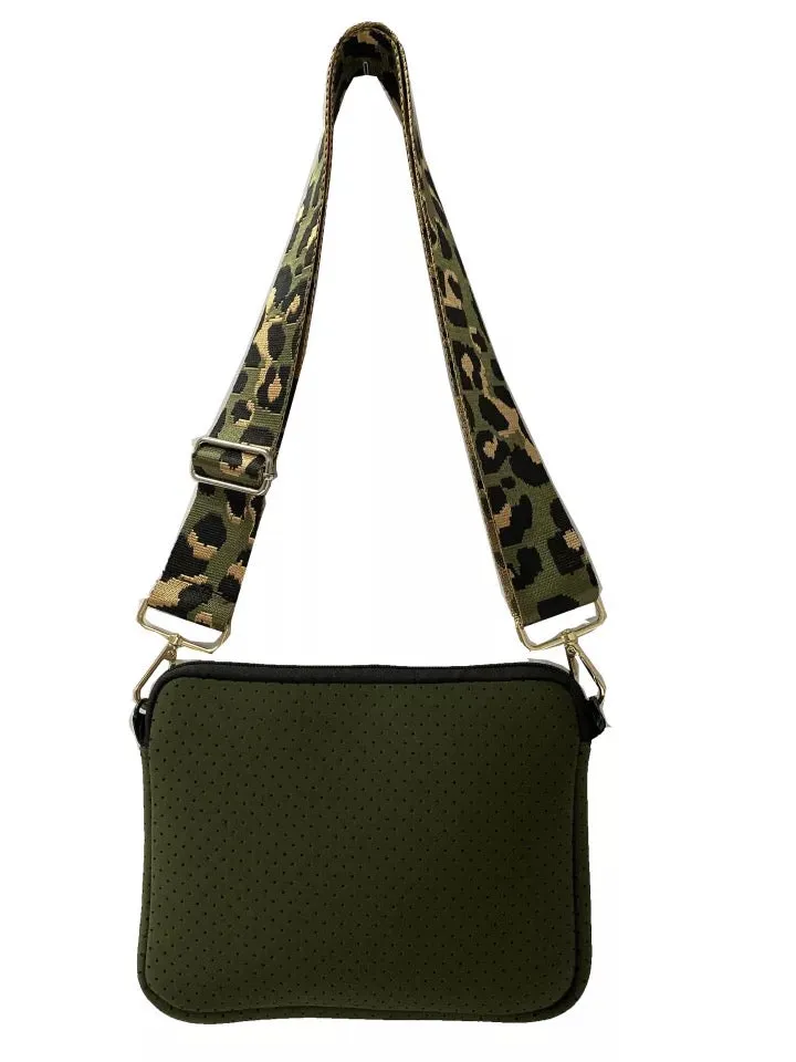 Small Neoprene Crossbody with Strap - Assorted Solid Colors